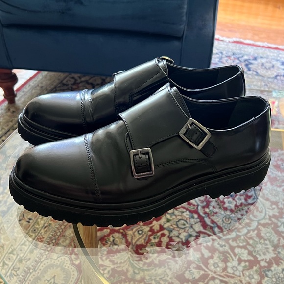 Margelli Other - Double Monk Strap Black Leather Shoes